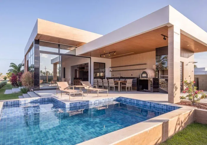Casa mobiliada em condominio para aluguel, 5 quartos, 3 suítes, 4 vagas, Olhos D Água - Ba