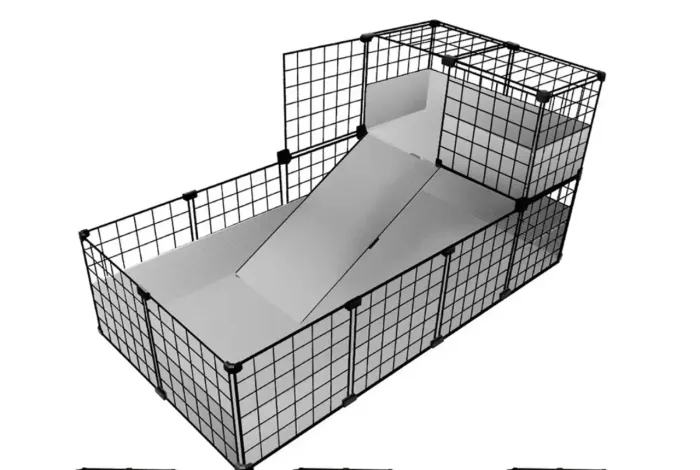 Cercado Pet Porquinho Índia 2 Andares 60x120x60cm Polionda