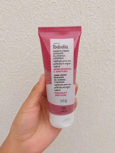 Sabonete líquido esfoliante Natura