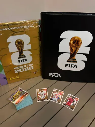 Coleção Completa Copa 2026 Panini | 994 Figurinhas Soltas | Álbum Dourado Capa Dura e +