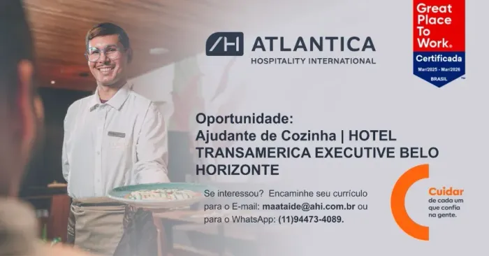 Ajudante de Cozinha | Hotel Transamerica Executive Belo Horizonte