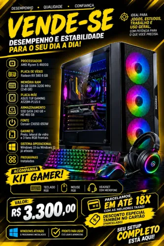 PC GAMER COMPLETO - NEGOCIÁVEL