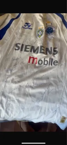 Camisa oficial Cruzeiro 2004 autografada