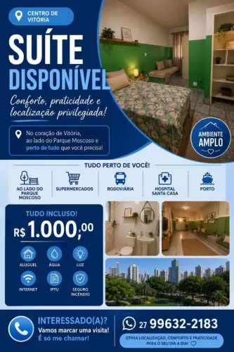 Suíte com todas contas inclusas