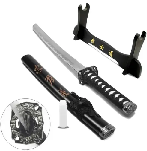 Vendo wikisashi katana pequena de aço para decoração com fio