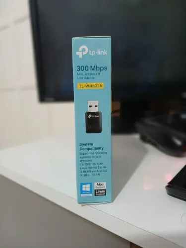 Adaptador Wi-Fi USB TP-Link TL-WN823N 300Mbps - Novo / Na Caixa
