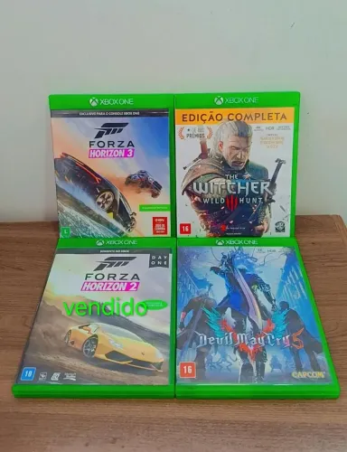 Vendo Forza Horizon 3, the witcher 3 e DMC 5 mídia física