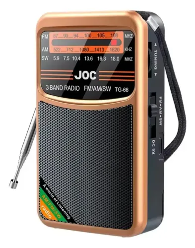 Rádio portátil de bolso JOC TG-66 AM/FM Recarregável