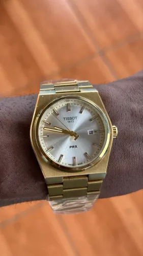 Relógio Estilo PRX Dourado - Pulseira de Aço