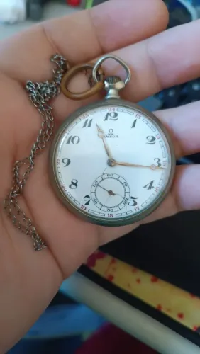 Relógio de Bolso Omega Original Suíço Antigo Década de 1930 - Não Funciona