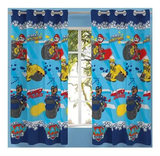 Cortina Com Ilhós Patrulha Canina Lepper Infantil