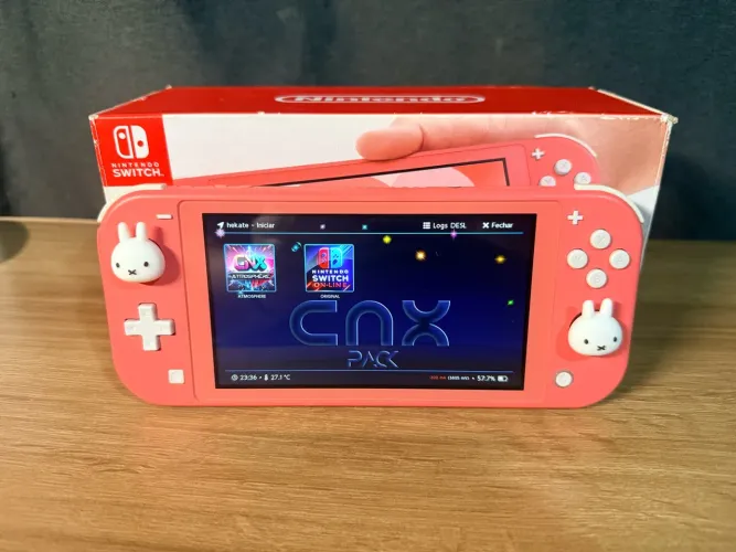 Nintendo Switch Lite 32+128 Coral Desbloqueado