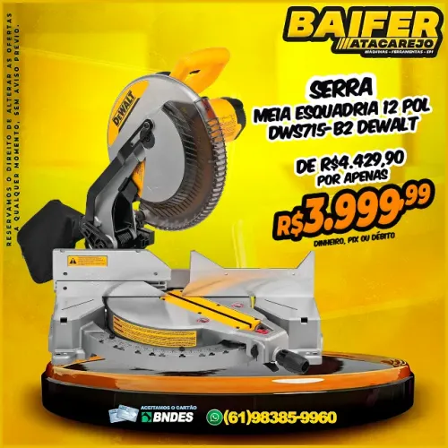 Serra Meia Esquadria 12 Polegadas DWS715-b2 Dewalt