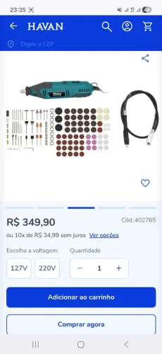Micro retifica nova na caixa 