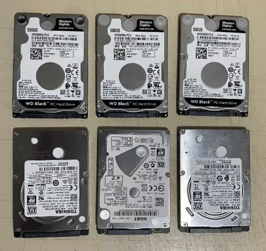 Lote com 6 HD de 500gb Sata 2.5