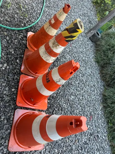 Cone Sinalizador Laranja com Branco