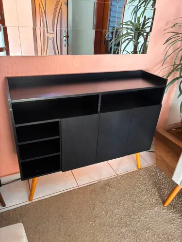 Prateleira / Aparador preto MDF