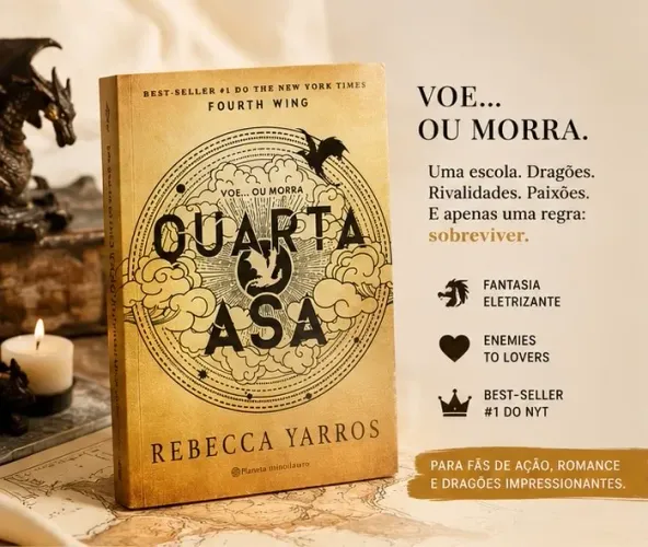 Livro Quarta Asa (Rebecca Yarros)