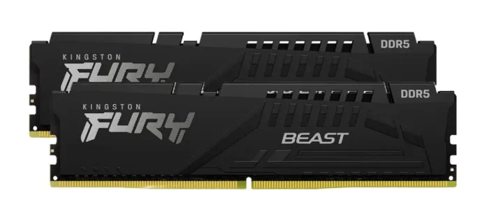Kit Memória DDR5 Kingston Fury Beast 32GB (2x16GB) 5200MHz C40 Pretas