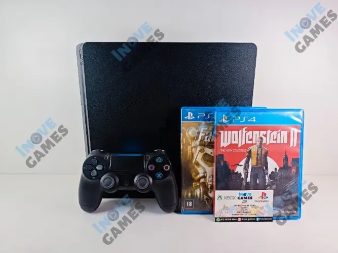 PS4 | Playstation 4 Slim 1TB Seminovo Completo + Garantia | Aceito Cartão!!!