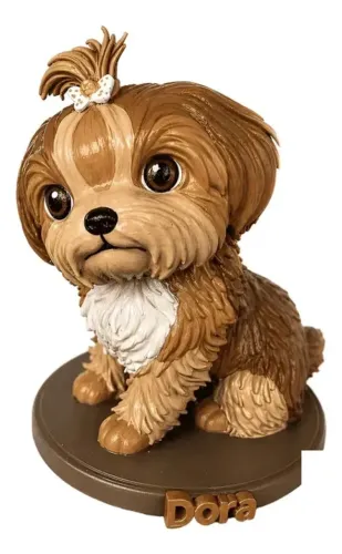 Miniatura Pet Personalizado 3d Por Foto Cachorro Gato 12cm
