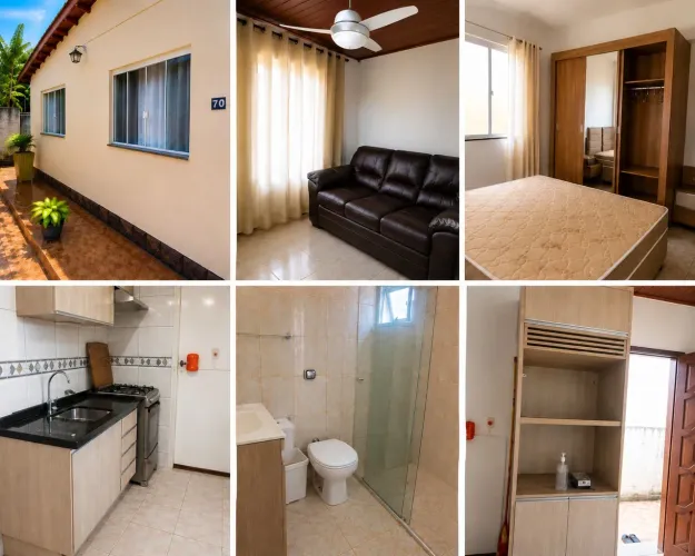 ALUGA-SE CASA SEMI-MOBILIADA - COSTEIRA DO PIRAJUBAÉ