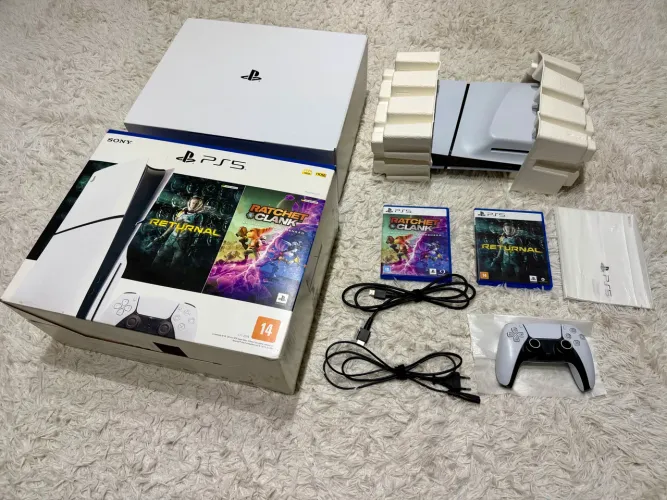 Ps5 slim | mídia física | Caixa | impecável