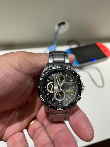 Só Hoje Relógio Citizen CA003079E Stock Car Prata - Oportunidade Raro