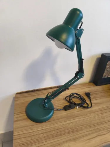 Luminária de Mesa Tipo Abajur Cor Verde