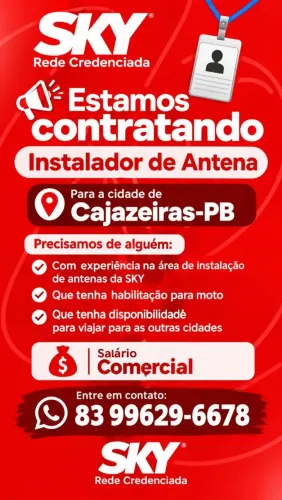 Vaga de instalador de antena parabólica e serviços