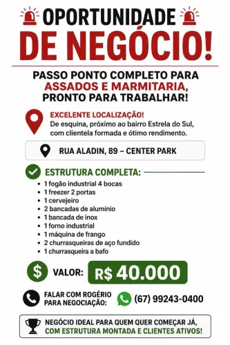 Vendo marmitaria
