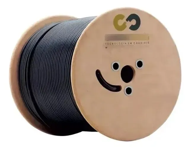 Cabo Coaxial 300m Serie RG6 bobina 300m
