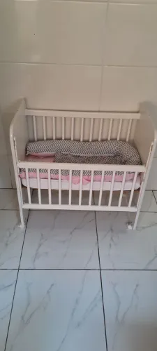 Berço Seminovo Branco com Colchão, Protetor e Mosquiteiro Entrego R$299