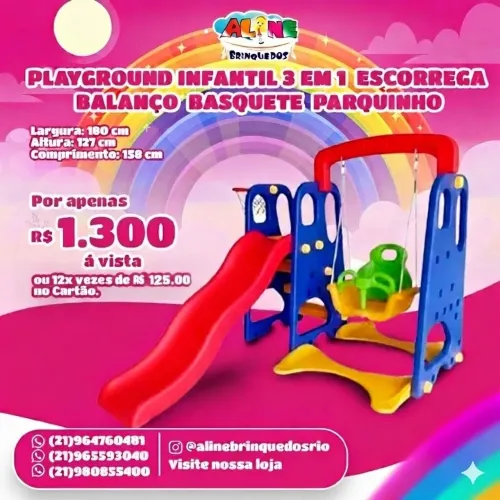 Playground infantil  3 em 1