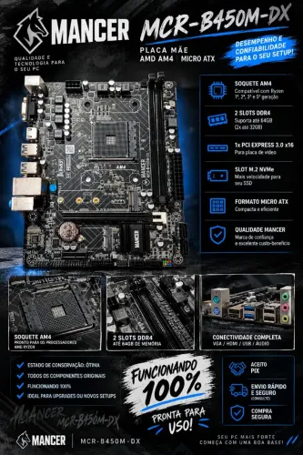 Placa Mãe Mancer B450M-Dx
