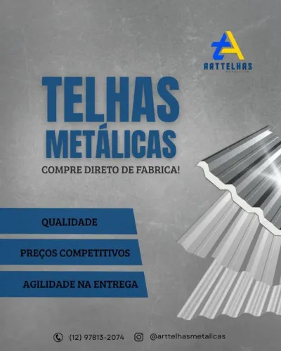 Telhas Metalicas sob medidas 