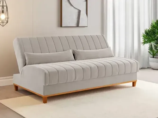 Sofá cama Vitória veludo (consulte cores disponiveis)