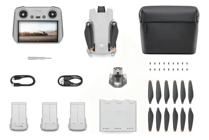 Drone Dji Mini 3 Combo Fly More Rc, 3 Baterias 4k Gl Cor Cinza