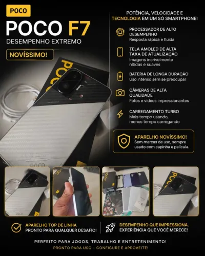 Celular poco F7 aceito troca por outro celular 