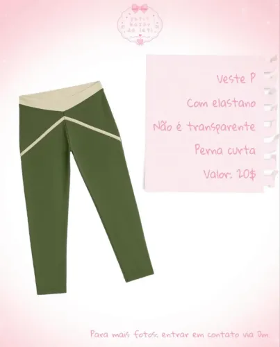 Calça legging verde P