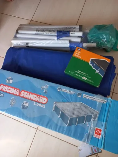 Piscina 3mil litros zera na caixa usada 2 vezes apenas