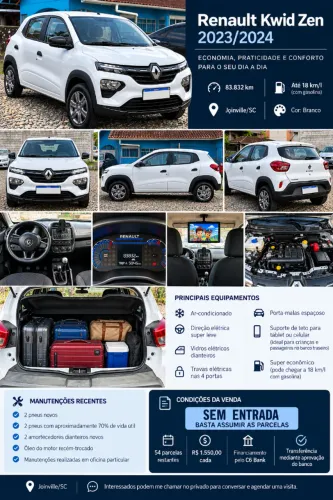 Renault Kwid Zen 1.0 Flex 12V 5P Mec. 2024