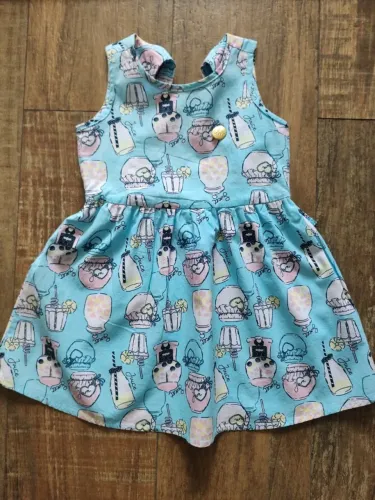 Vestido infantil azul doce/sweet - Tamanho 3 (USADO)