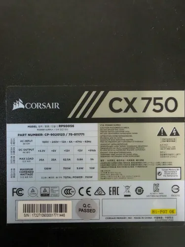 Fonte gamer 750w Corsair 