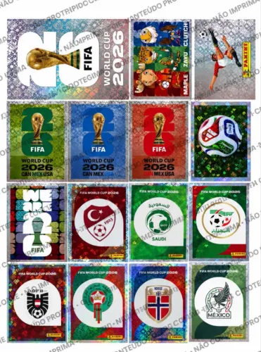 Figurinhas Holográficas Copa 2026