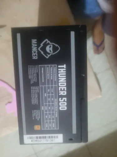 Fonte Mancer Thunder 500w Bronze 80 Plus, Mcr-thr500-bl01 Cor Preto em perfeitas condic