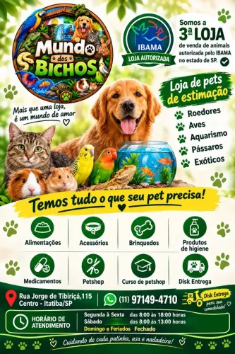 ? CONHEÇA A MUNDO DOS BICHOS! ?<br>