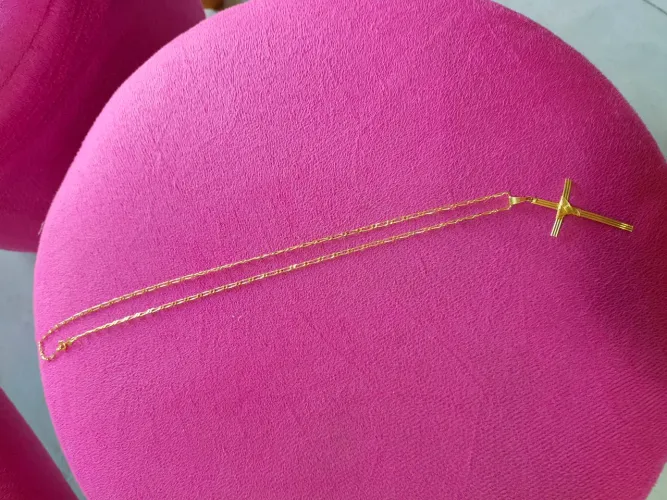 Cordão banhado a ouro e pulseira