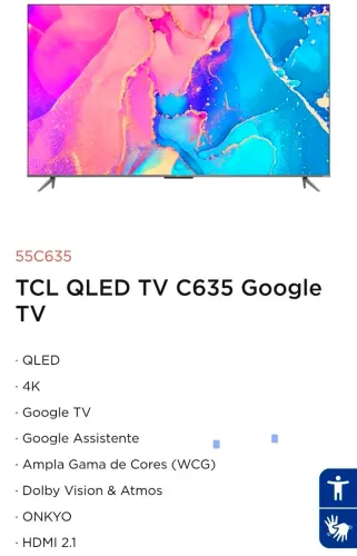 Combo TV TCL QLED 4K 55' + Soundbar JBL Cinema com Subwofer