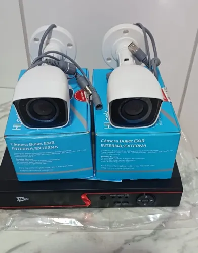 Dvr Mcg 4 Canais 1080p + 2 Câmeras Hilook tubo  ler anúncio